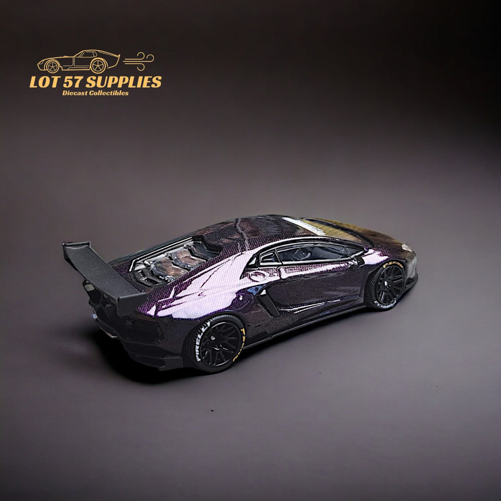 King Model Lamborghini Aventador LP700-4 LB 1.0 Purple Carbon Fiber 1:64 (ONLINE ORDER ONLY)