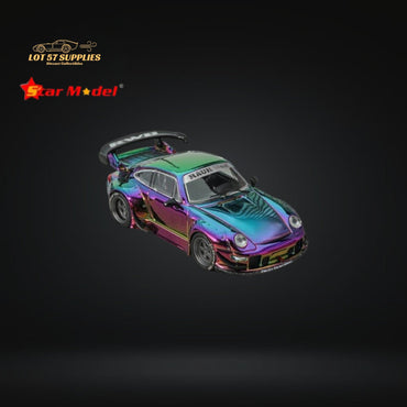 Star Model Porsche RWB 993 GT Wing Magic Purple-Green 1:64 (ONLINE ORDER ONLY)
