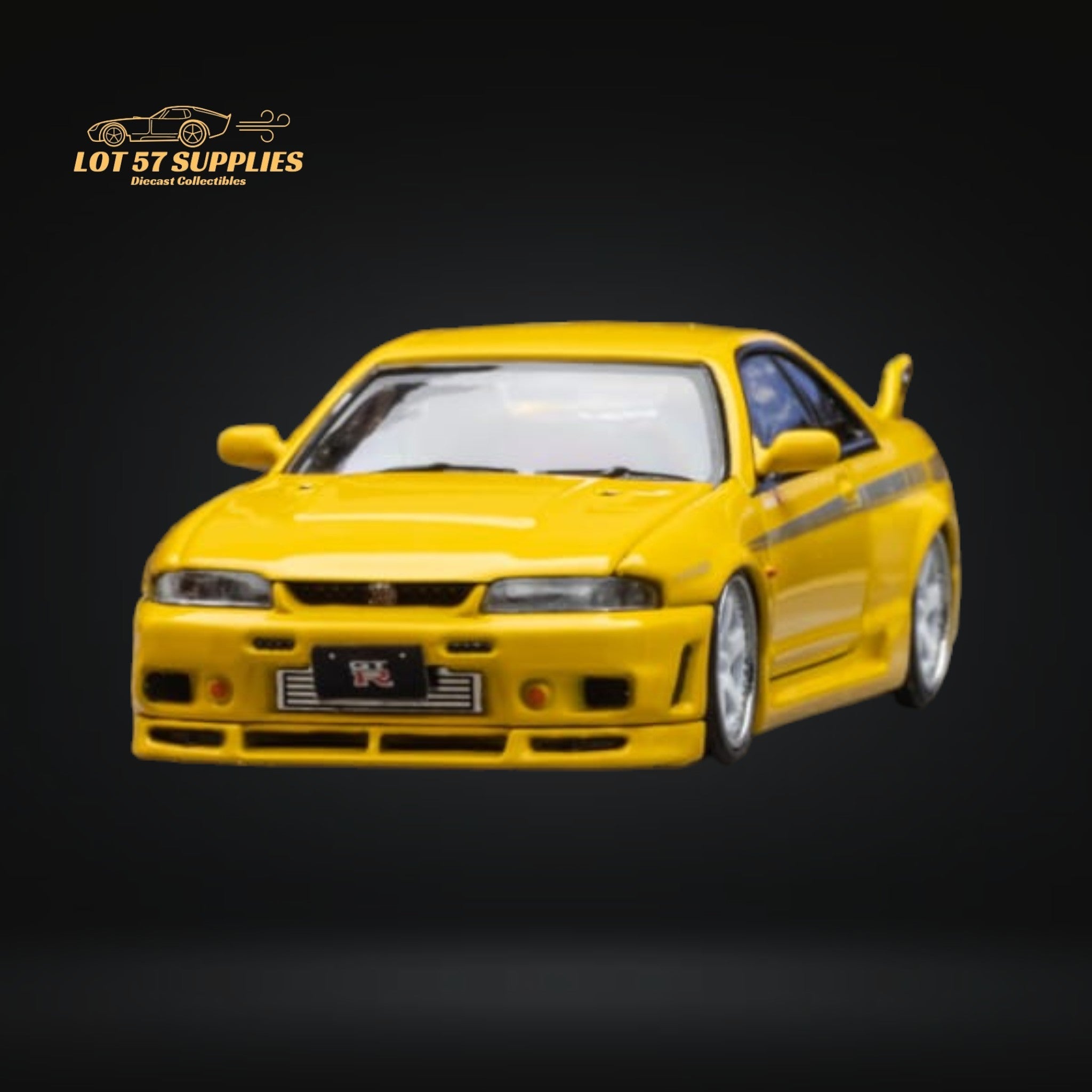 Focal Horizon Skyline R33 GT-R 4TH Gen 400R in Yellow Openable Hood 1:64 (ONLINE ORDER ONLY)