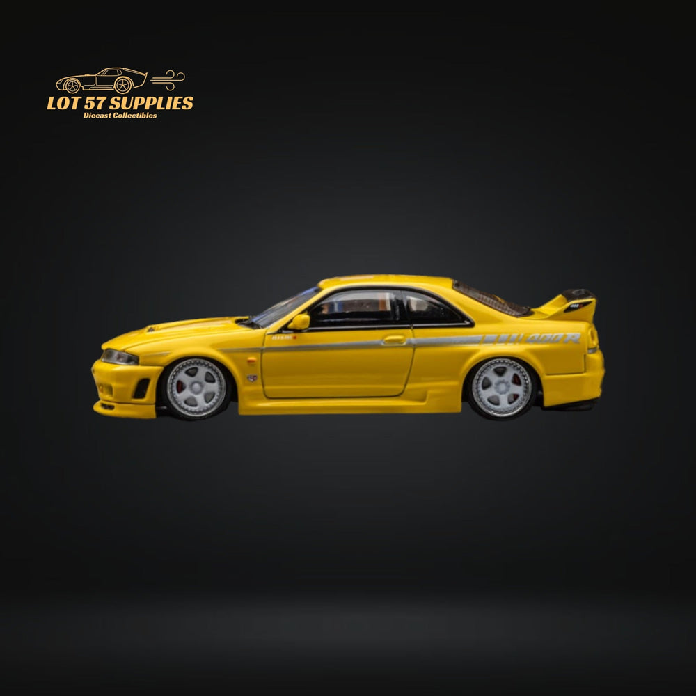 Focal Horizon Skyline R33 GT-R 4TH Gen 400R in Yellow Openable Hood 1:64 (ONLINE ORDER ONLY)