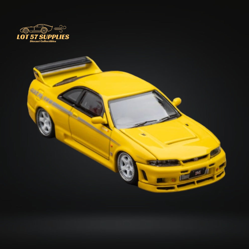 Focal Horizon Skyline R33 GT-R 4TH Gen 400R in Yellow Openable Hood 1:64 (ONLINE ORDER ONLY)