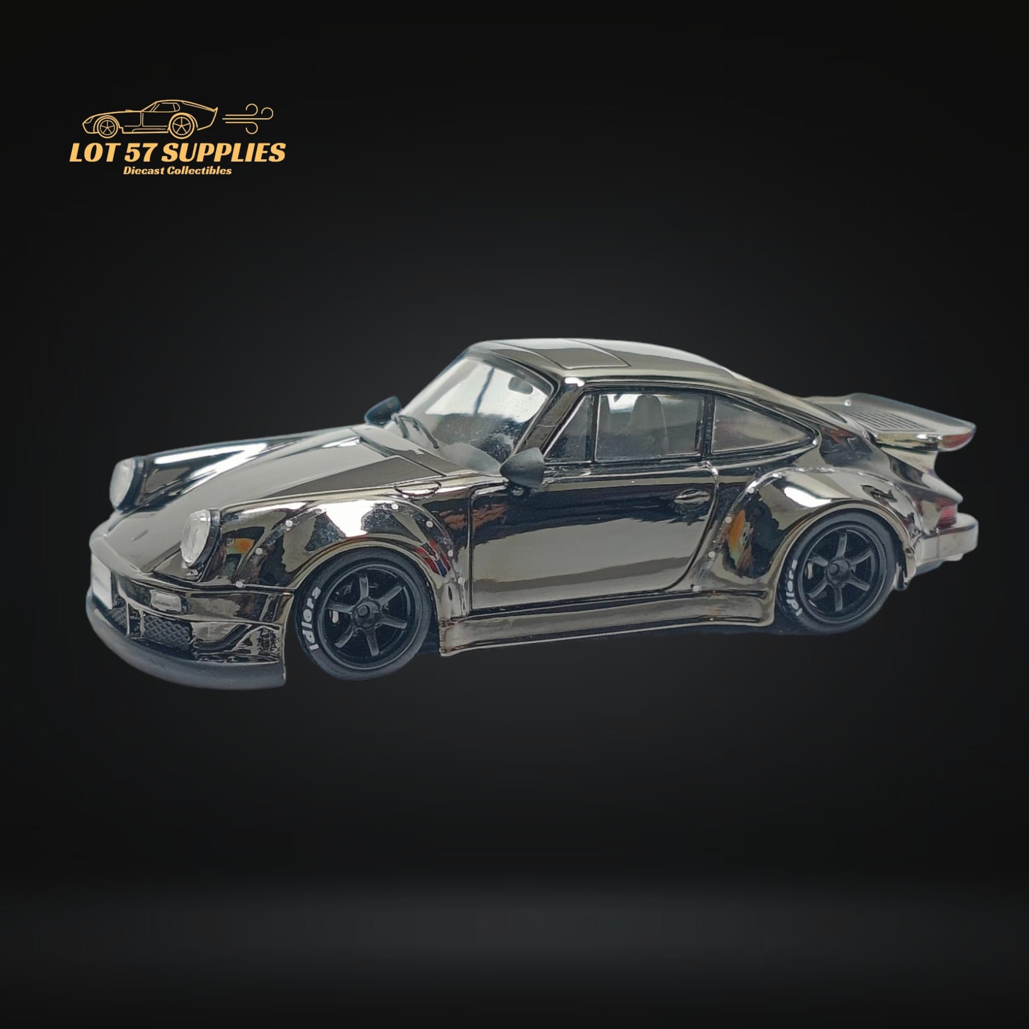 MC Porsche RWB 930 Chrome Gunmetal Gray Diecast 1:64 (ONLINE ORDER ONLY)