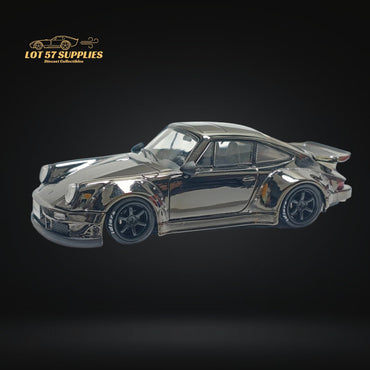 MC Porsche RWB 930 Chrome Gunmetal Gray Diecast 1:64 (ONLINE ORDER ONLY)