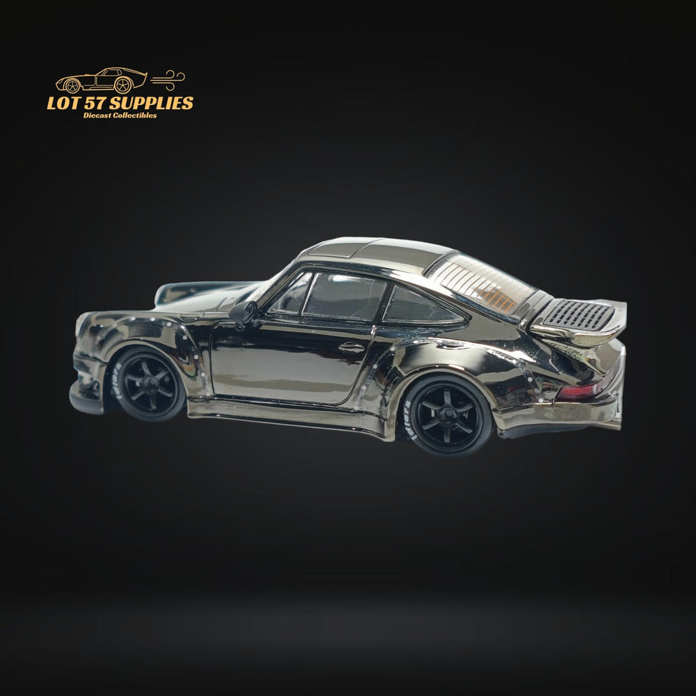 MC Porsche RWB 930 Chrome Gunmetal Gray Diecast 1:64 (ONLINE ORDER ONLY)