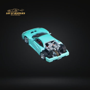 Stance Hunters Ferrari F40 LM Light Aqua Green With Removable Rear Engine Cover 1:64 (ONLINE ORDER ONLY)