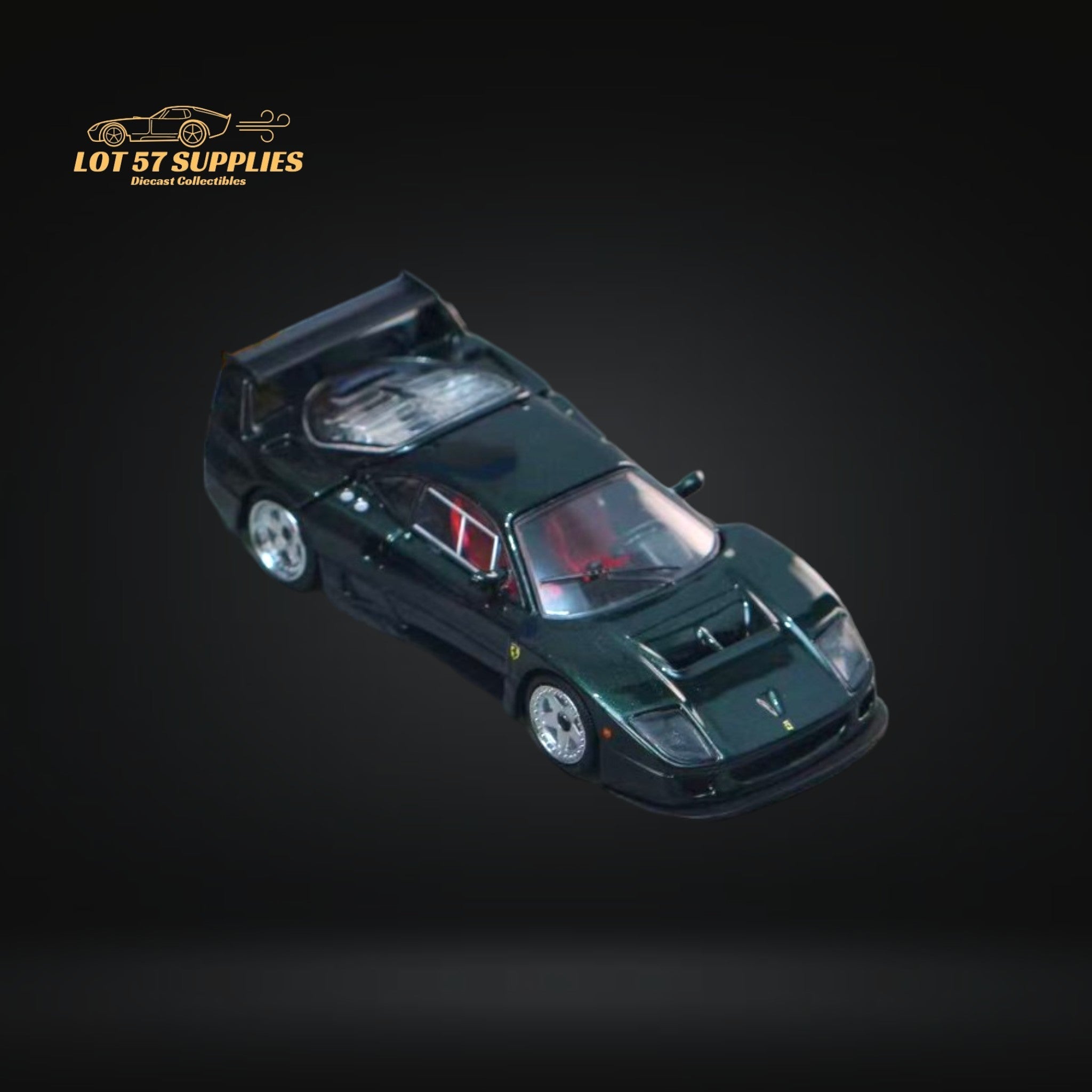 Stance Hunters Ferrari F40 LM British Green With Removable Rear Engine Cover 1:64 (ONLINE ORDER ONLY)