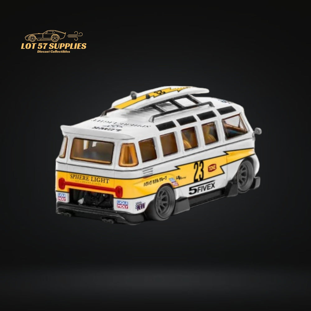 LF Model Volkswagen T1 Kombi WideBody with Surfboard in Flash #23 Livery 1:64 (ONLINE ORDER ONLY)