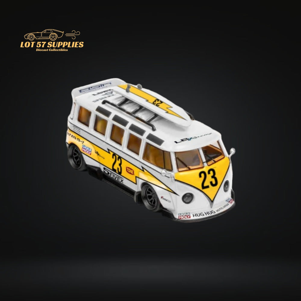LF Model Volkswagen T1 Kombi WideBody with Surfboard in Flash #23 Livery 1:64 (ONLINE ORDER ONLY)