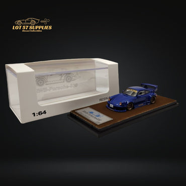 QIDIAN Porsche RWB 930 GT Wing in Blue Resin Model 1:64 (ONLINE ORDER ONLY)