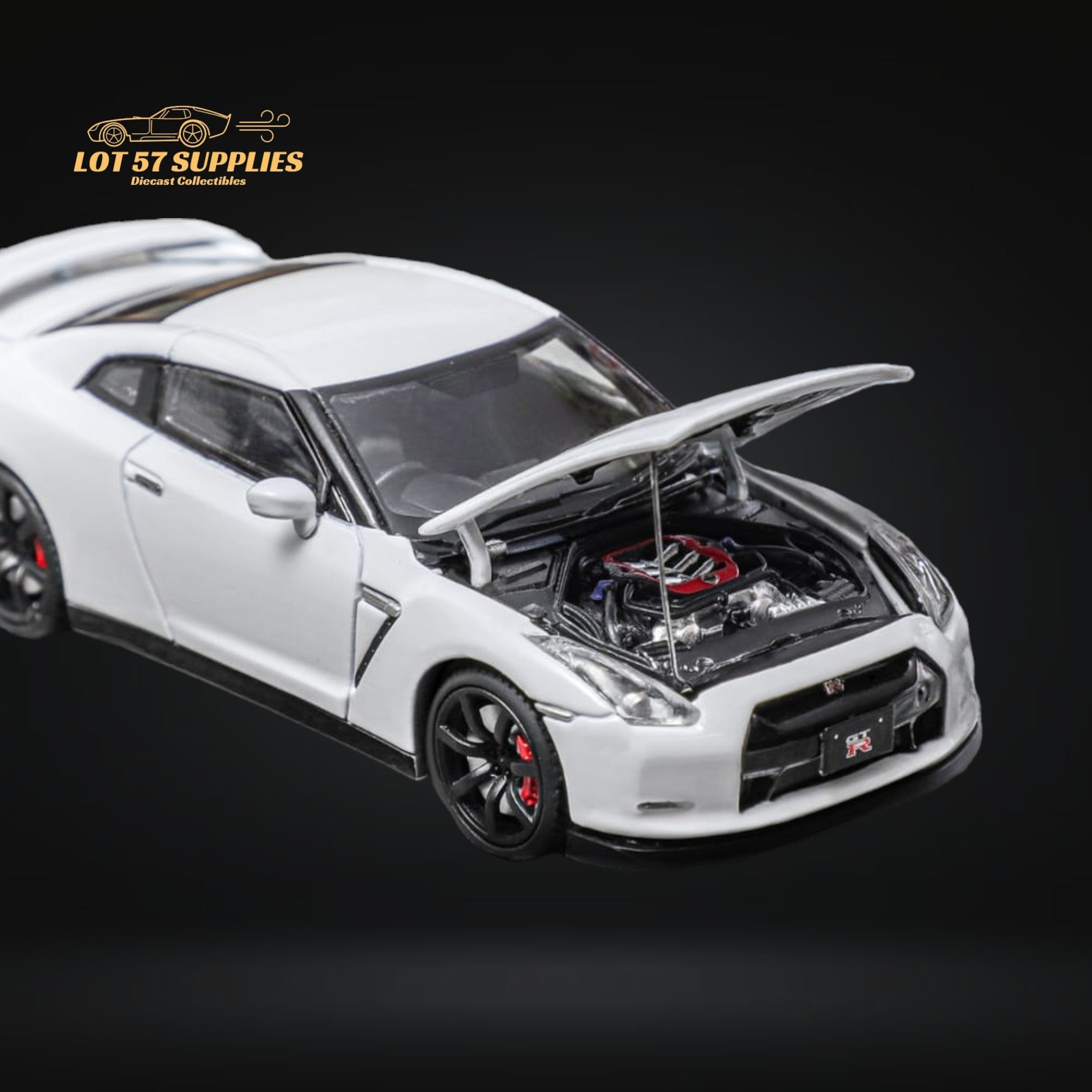 Focal Horizon Skyline GT-R R35 White With Openable Hood 1:64 (ONLINE ORDER ONLY)