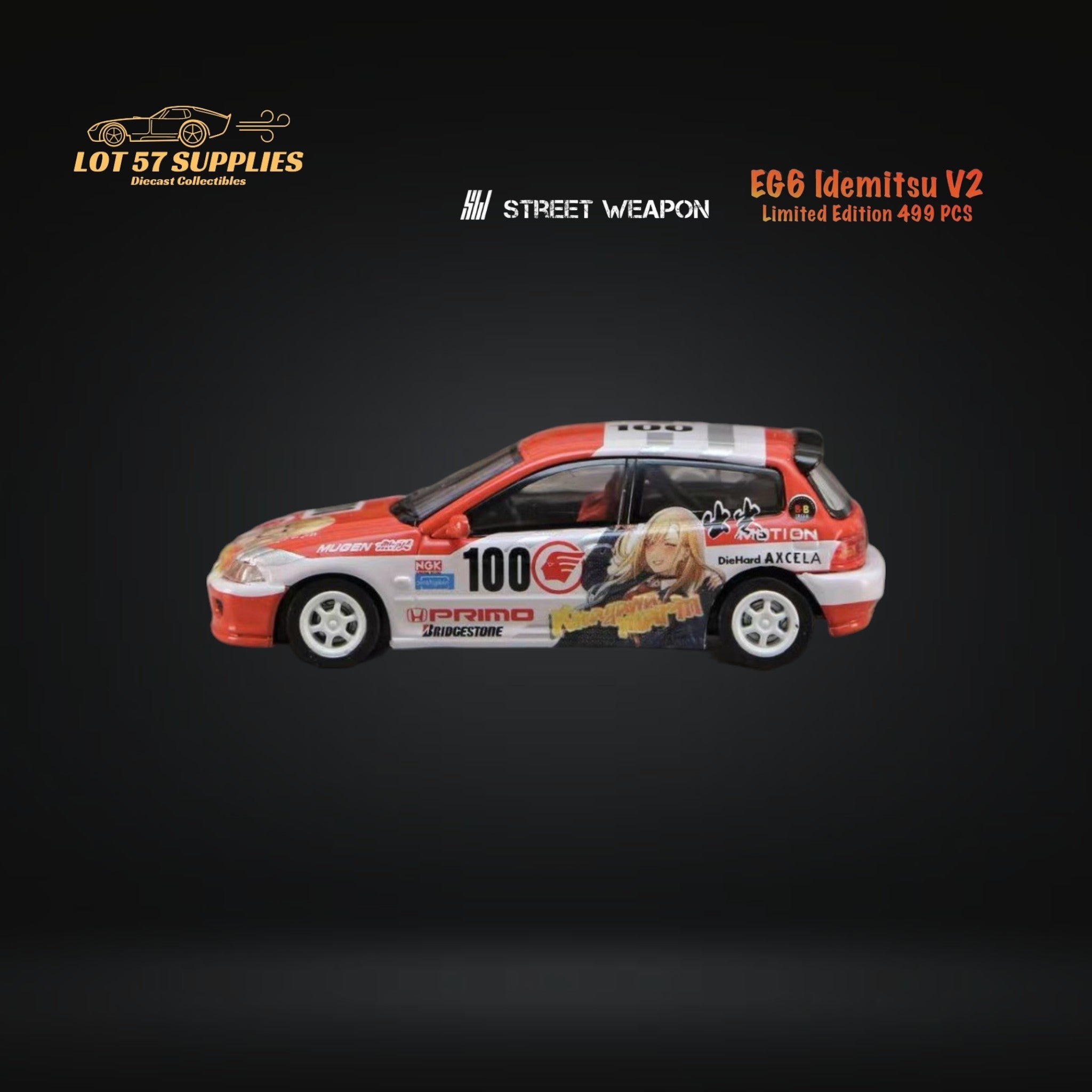 Street Weapon Honda Civic EG6 Idemitsu V2 1:64 (ONLINE ORDER ONLY)