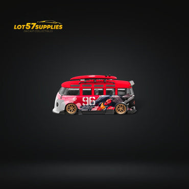 LF Model Volkswagen T1 Kombi WideBody with Surfboard in Akiba #96 Livery 1:64 (ONLINE ORDER ONLY)