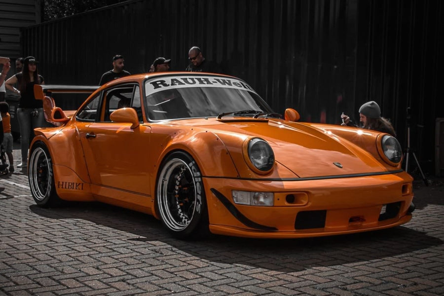 Fast Speed Porsche 964 RWB Widebody HIBIKI GT Version Rear Wing in Orange 1:64 (ONLINE ORDER ONLY)