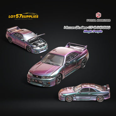 Focal Horizon Skyline GT-R R33 GT-R 4th Gen BCNR33 Magic Purple 1:64 (ONLINE ORDER ONLY)