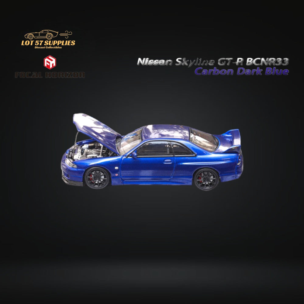 Focal Horizon Skyline GT-R R33 GT-R 4th Gen BCNR33 Full Carbon Dark blue 1:64 (ONLINE ORDER ONLY)