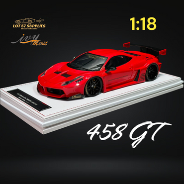 IVY MERIT 458 GT Rosso Red LBWK LB Silhouette Resin 1:18 Scale (ONLINE ORDER ONLY)