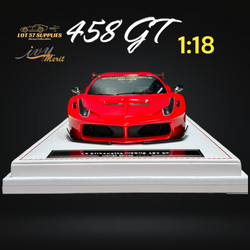 IVY MERIT 458 GT Rosso Red LBWK LB Silhouette Resin 1:18 Scale (ONLINE ORDER ONLY)
