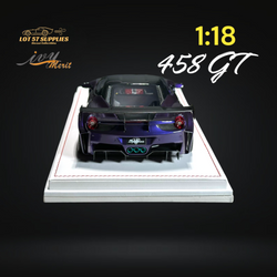 IVY MERIT 458 GT Purple LBWK LB Silhouette Resin 1:18 Scale (ONLINE ORDER ONLY)