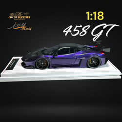 IVY MERIT 458 GT Purple LBWK LB Silhouette Resin 1:18 Scale (ONLINE ORDER ONLY)