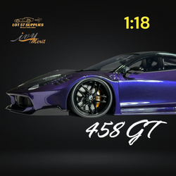 IVY MERIT 458 GT Purple LBWK LB Silhouette Resin 1:18 Scale (ONLINE ORDER ONLY)
