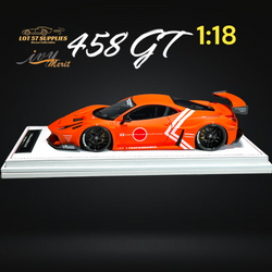 IVY MERIT 458 GT Fighter Orange LBWK LB Silhouette Resin 1:18 Scale (ONLINE ORDER ONLY)
