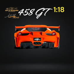 IVY MERIT 458 GT Fighter Orange LBWK LB Silhouette Resin 1:18 Scale (ONLINE ORDER ONLY)