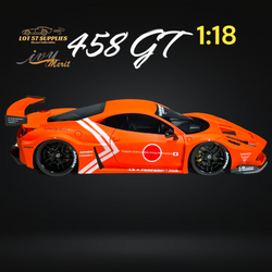 IVY MERIT 458 GT Fighter Orange LBWK LB Silhouette Resin 1:18 Scale (ONLINE ORDER ONLY)