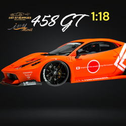 IVY MERIT 458 GT Fighter Orange LBWK LB Silhouette Resin 1:18 Scale (ONLINE ORDER ONLY)