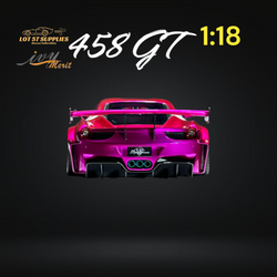 IVY MERIT 458 GT Fighter Purple LBWK LB Silhouette Resin 1:18 Scale (ONLINE ORDER ONLY)