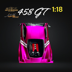 IVY MERIT 458 GT Fighter Purple LBWK LB Silhouette Resin 1:18 Scale (ONLINE ORDER ONLY)