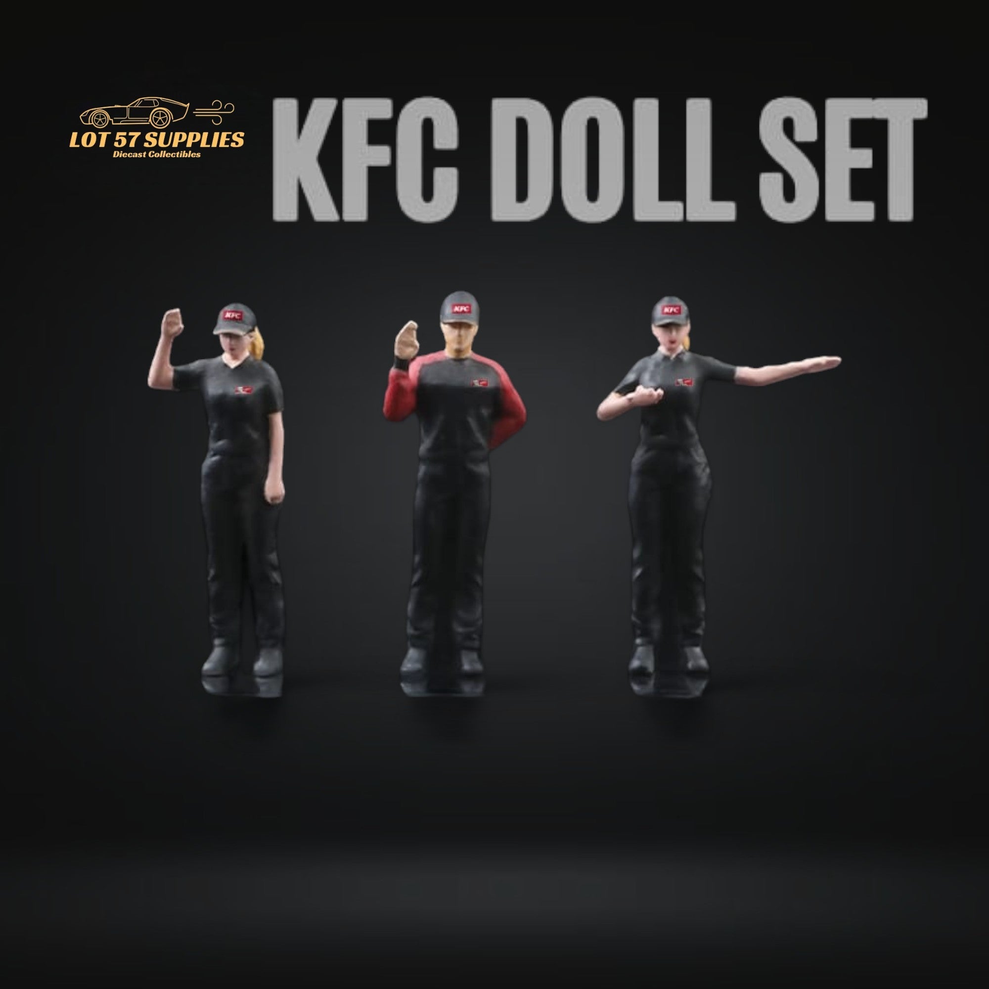 MoreArt KFC Restaurant Scale Figures 1:64 MO223001 (ONLINE ORDER ONLY)