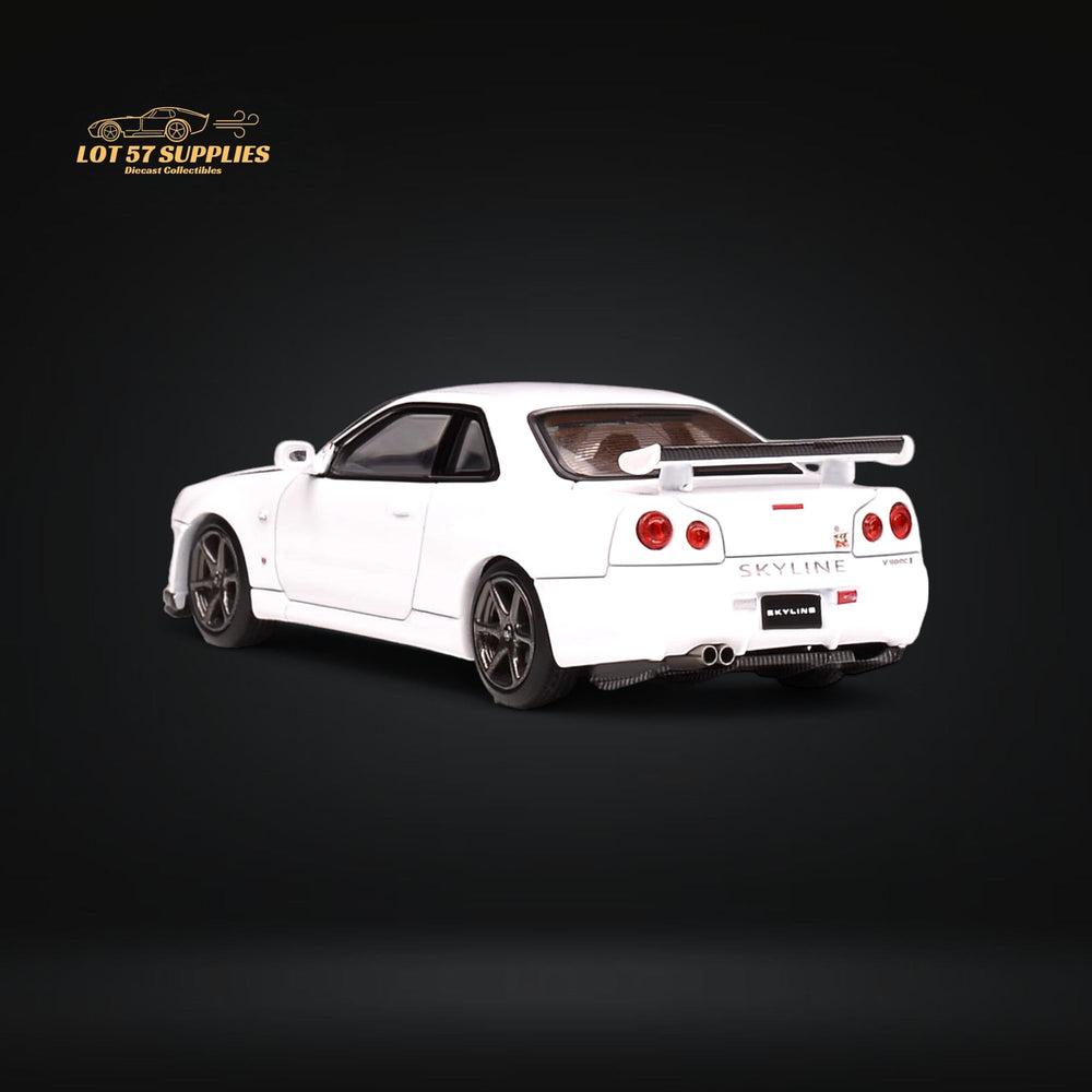 MOTORHELIX Nissan Skyline GT-R R34 Z-Tune Pearl White 1:64 (ONLINE ORDER ONLY)