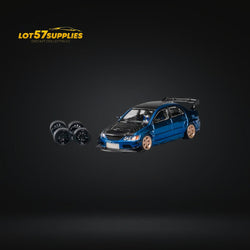CM Model Mitsubishi Lancer Evo IX 9 Metallic Blue With Carbon Hood 1:64 CM64-EVOIX-10CR (ONLINE ORDER ONLY)