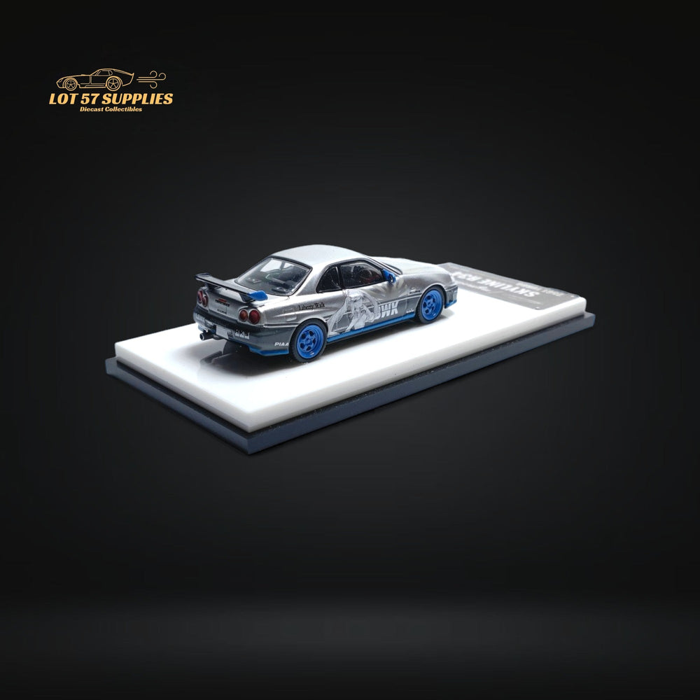 MC Nissan Skyline R34 25GT Turbo Silver Queen Livery 1:64 (ONLINE ORDER ONLY)