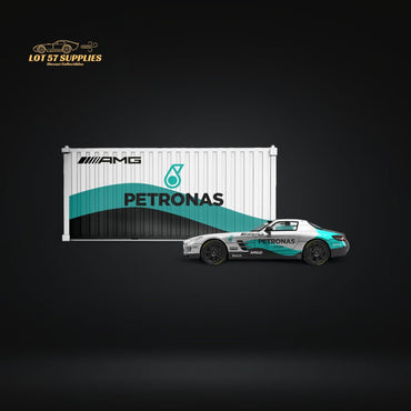 TimeMicro Mercedes Benz SLS Petronas Livery Container Version 1:64 TM643319-T (ONLINE ORDER ONLY)