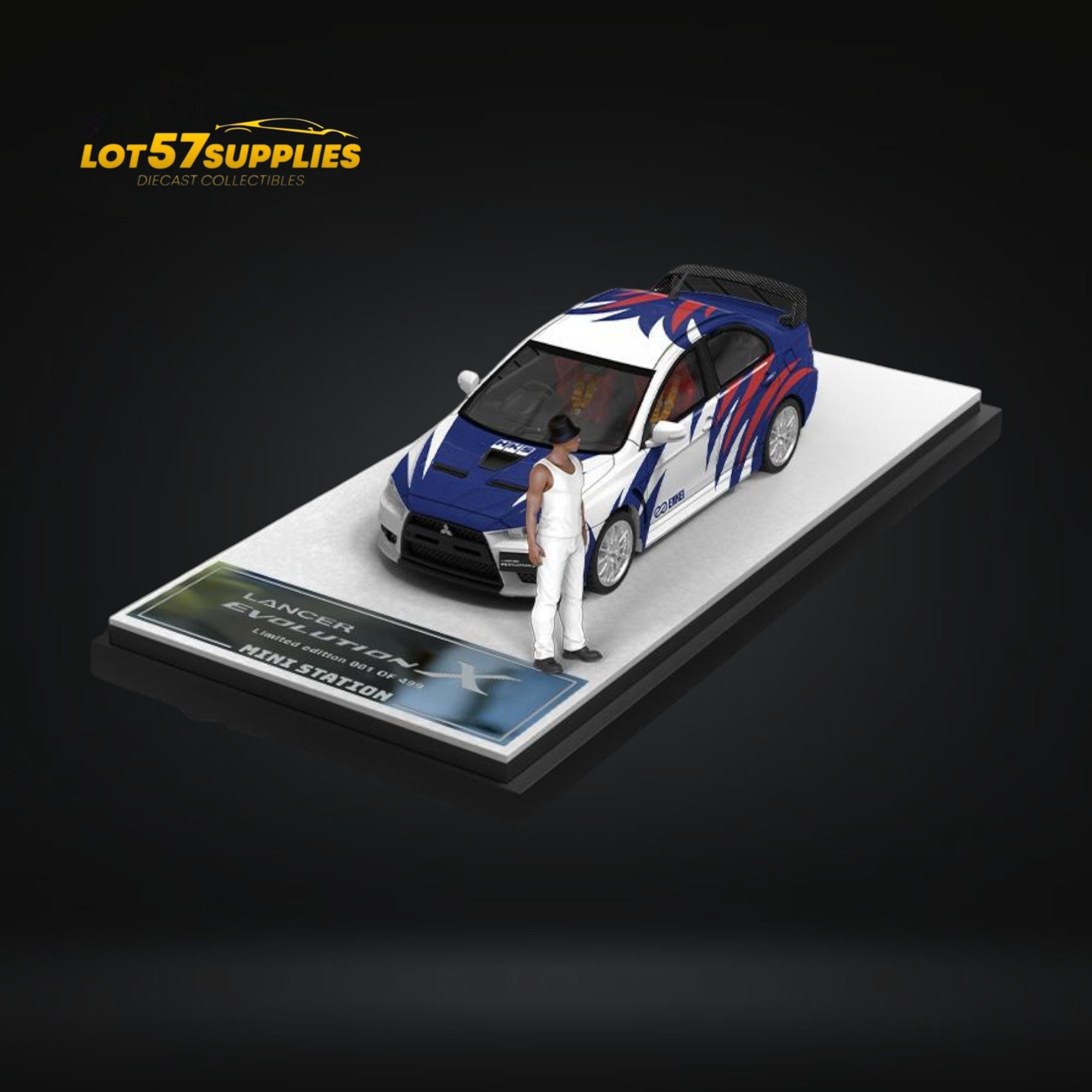 Mini Station Mitsubishi Lancer EVO X Need for Speed Black List #9 Livery Figure Version 1:64 (ONLINE ORDER ONLY)