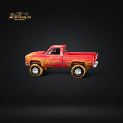 Auto World 1983 Chevrolet Silverado K10 4x4 Muddy LIFTED Squarebody 1:64 BUNDLE 1:64 (ONLINE ORDER ONLY)