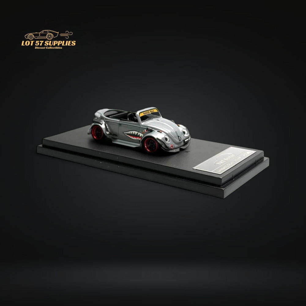 HKM Model VW Beetle Convertible Cabriolet Grey Shark Mouth 1:64 (ONLINE ORDER ONLY)