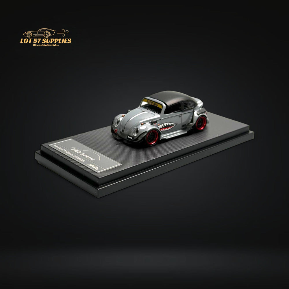 HKM Model VW Beetle Convertible Cabriolet Grey Shark Mouth 1:64 (ONLINE ORDER ONLY)