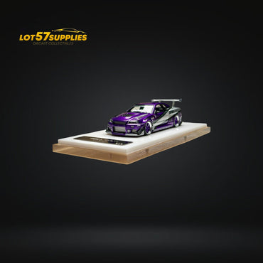 Error404 X LOT 57 Exclusive RYOHE's Skyline R34 "GIFTED" Resin 1:64 (ONLINE ORDER ONLY)