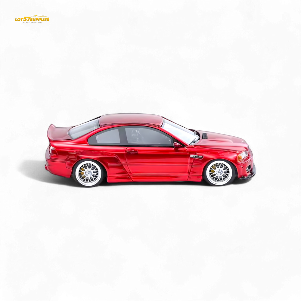 FLAME BMW M3 E46 Widebody Pandem in Metallic Red Resin 1:64 (ONLINE ORDER ONLY)