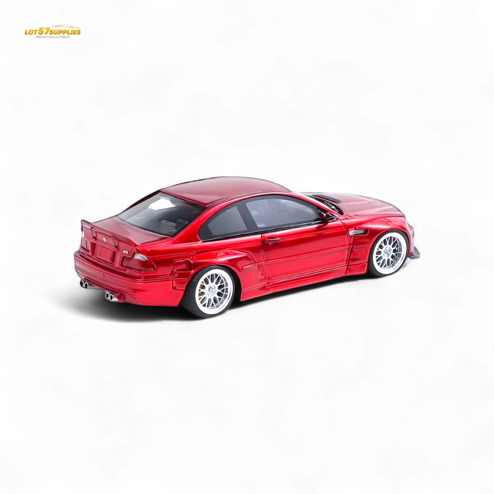 FLAME BMW M3 E46 Widebody Pandem in Metallic Red Resin 1:64 (ONLINE ORDER ONLY)