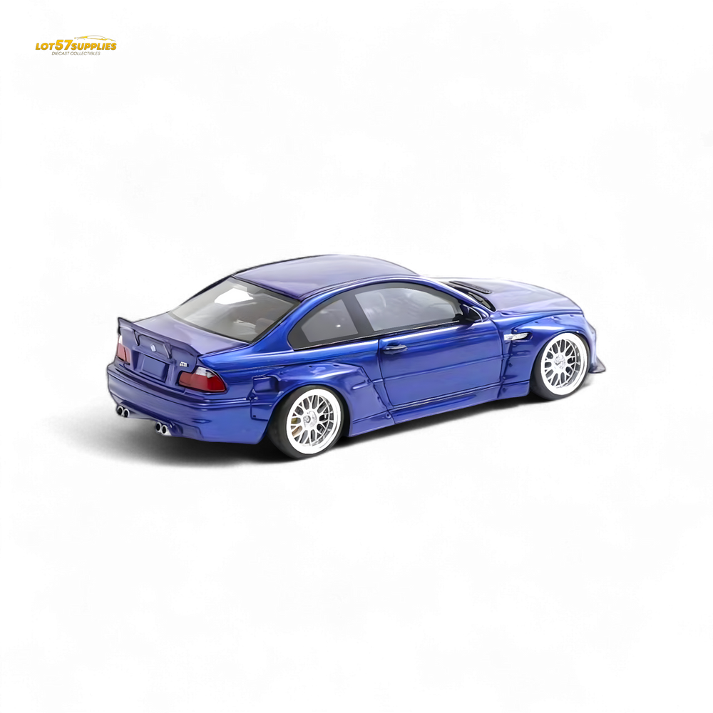FLAME BMW M3 E46 Widebody Pandem in Metallic Blue Resin 1:64 (ONLINE ORDER ONLY)