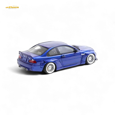 FLAME BMW M3 E46 Widebody Pandem in Metallic Blue Resin 1:64 (ONLINE ORDER ONLY)