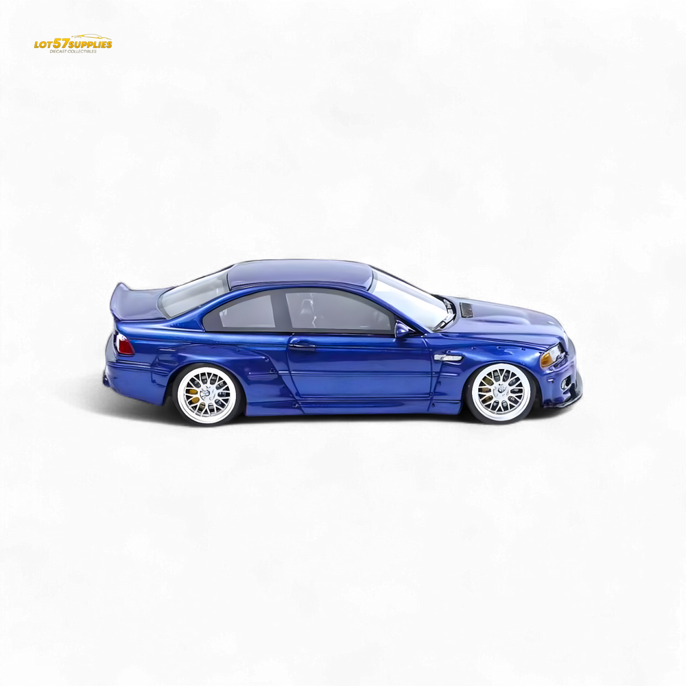 FLAME BMW M3 E46 Widebody Pandem in Metallic Blue Resin 1:64 (ONLINE ORDER ONLY)