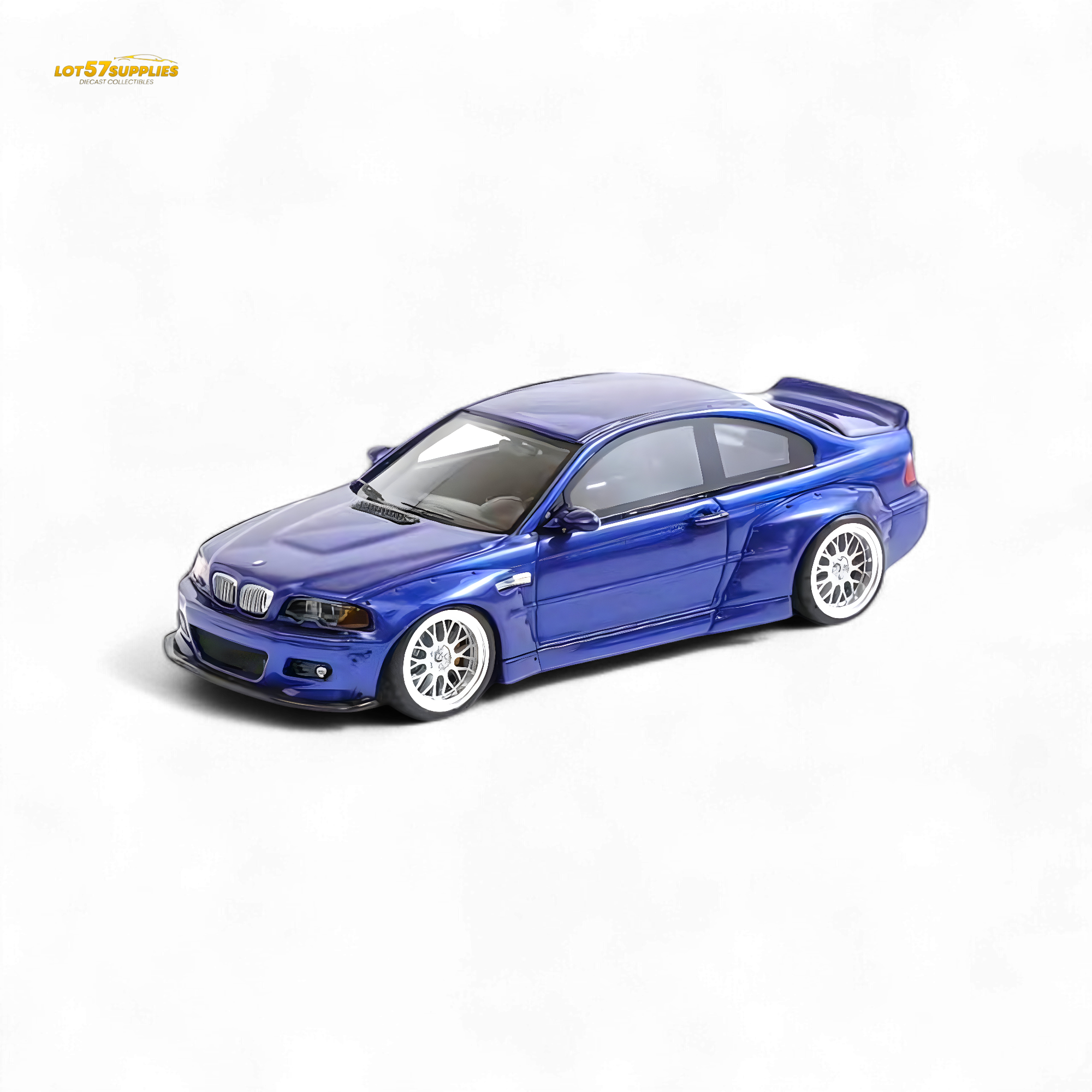 FLAME BMW M3 E46 Widebody Pandem in Metallic Blue Resin 1:64 (ONLINE ORDER ONLY)
