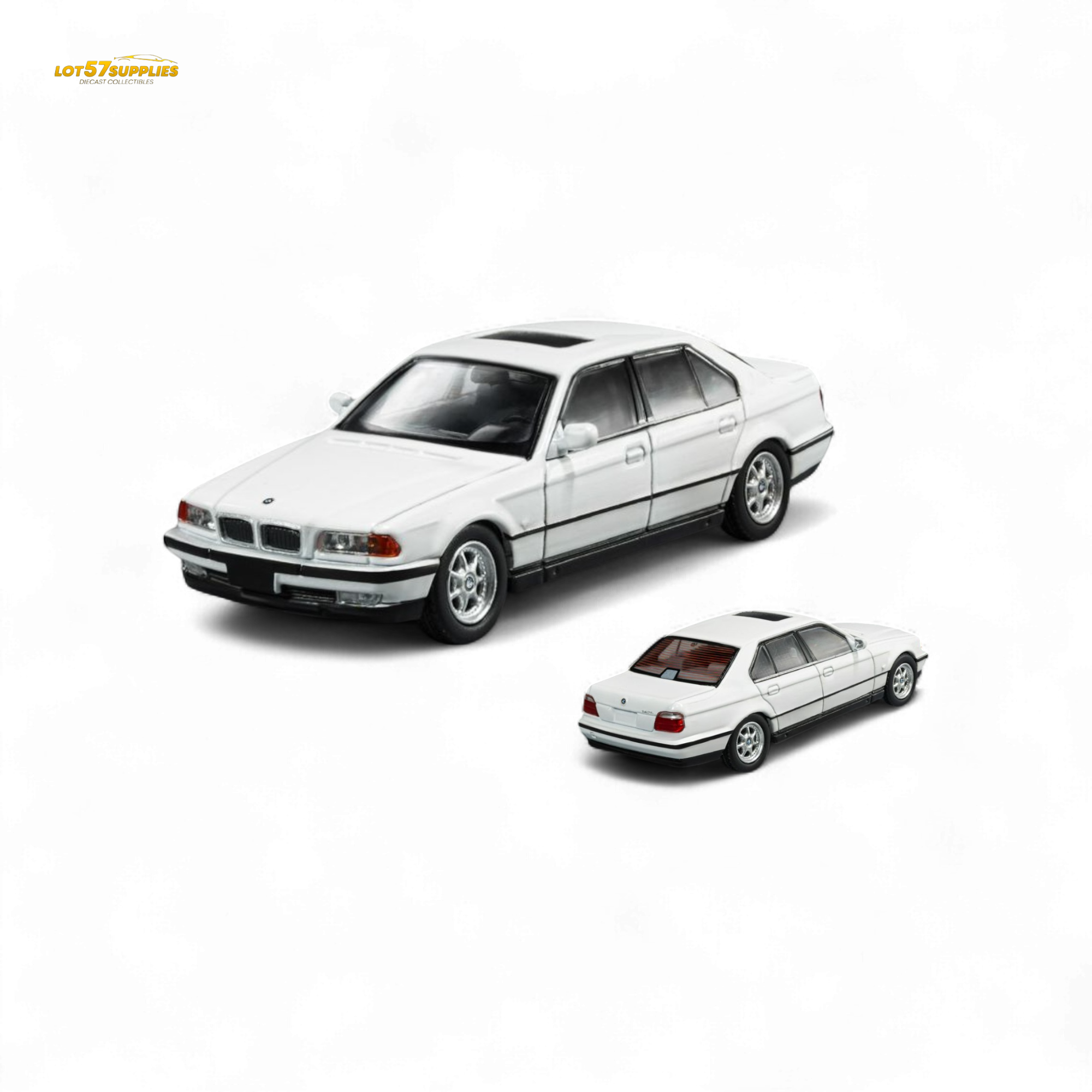 DCM BMW E38 740iL 7-Series in White 1:64 (ONLINE ORDER ONLY)