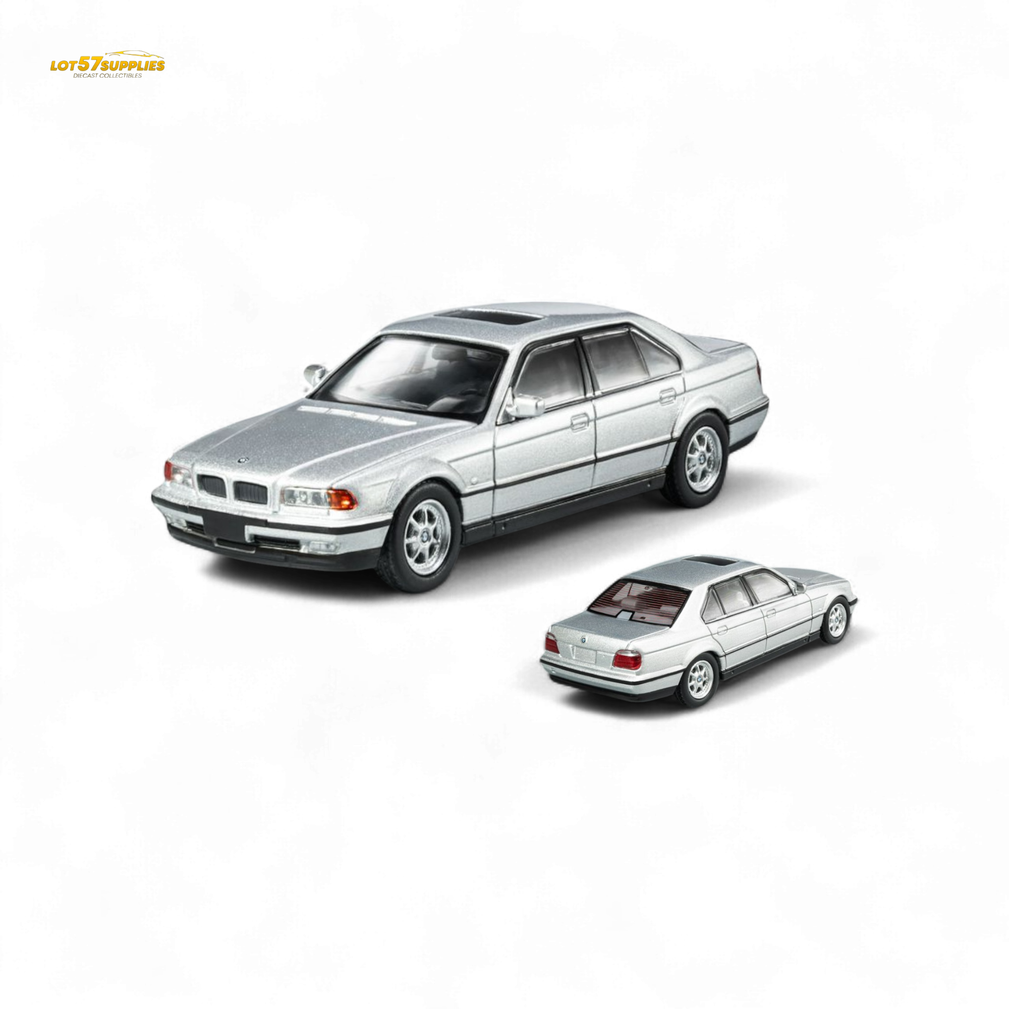 DCM BMW E38 740iL 7-Series in Silver 1:64 (ONLINE ORDER ONLY)