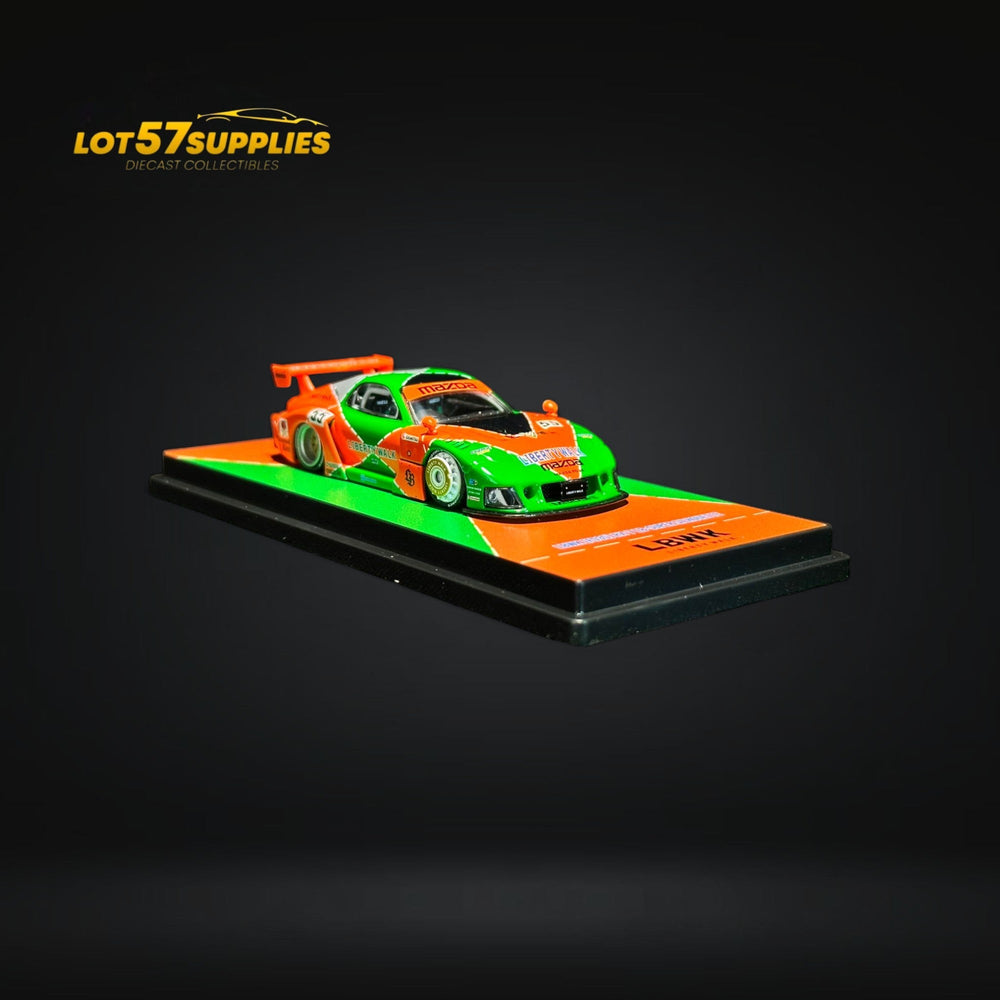 Inno64 Mazda RX-7 LBWK FD3S Orange/Green MDX 24' 1:64 IN64-LBWK-RX7-04 (ONLINE ORDER ONLY)