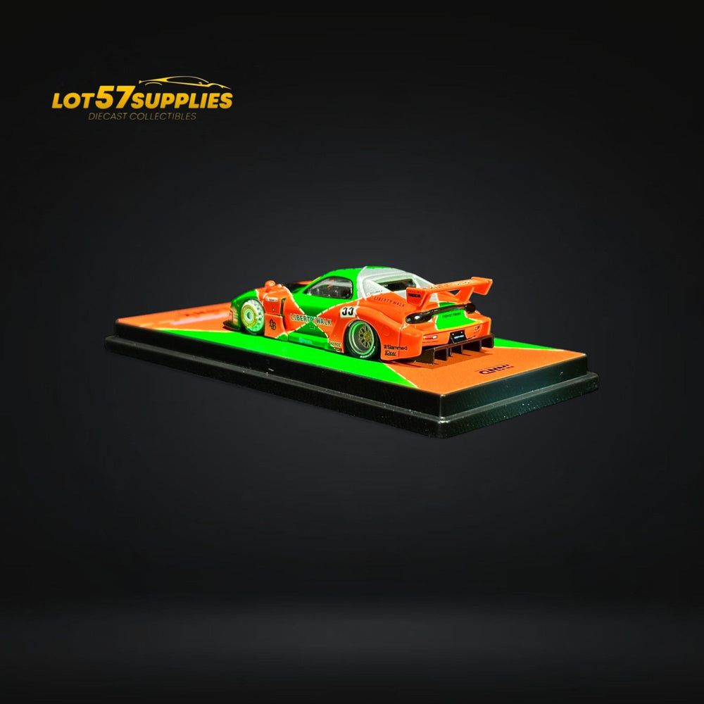 Inno64 Mazda RX-7 LBWK FD3S Orange/Green MDX 24' 1:64 IN64-LBWK-RX7-04 (ONLINE ORDER ONLY)